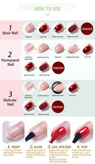 Gel nail Polish how to use, 10ml, Born Pretty, how to