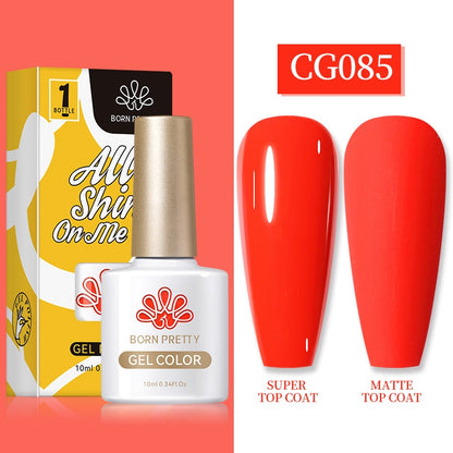 Gel Nail Polish, gel polish,  gel color, gel colour, cg085, orange, red