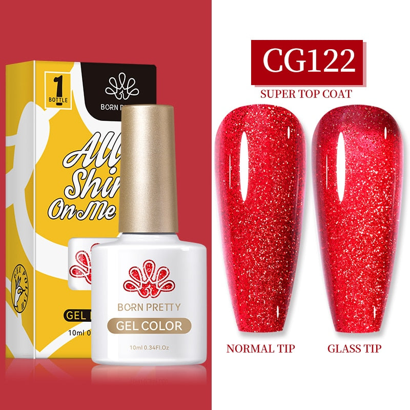 Gel Nail Polish, gel polish,  gel color, gel colour, cg122, red, sequins, glitter