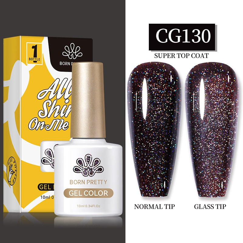 Gel Nail Polish, gel polish,  gel color, gel colour, cg130, black, glitter, sequins gel