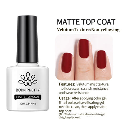 Matte Top Coat, Gel Nail Polish, 10 ml, Born Pretty