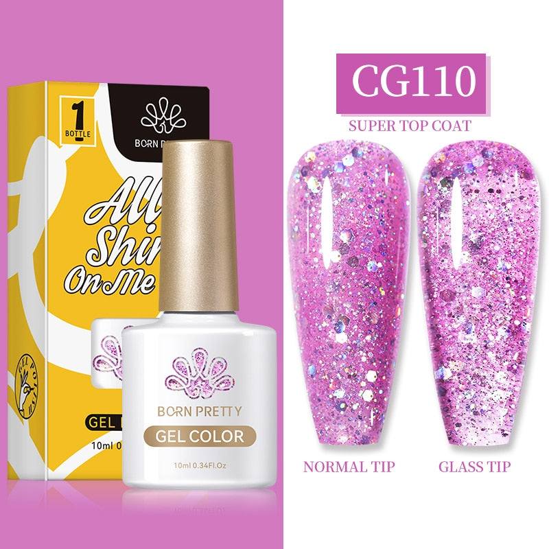 Gel Nail Polish, gel polish,  gel color, gel colour, cg110, pink, glitter, sequins gel