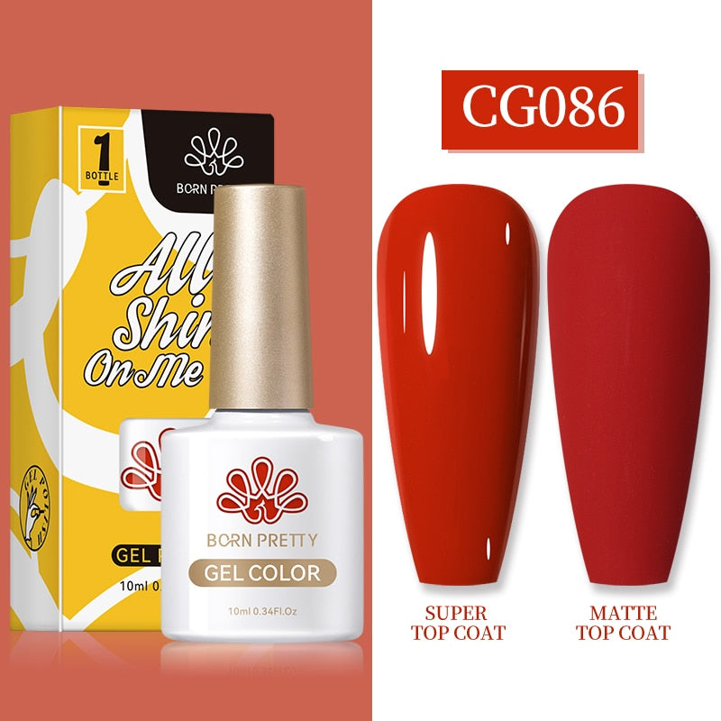 Gel Nail Polish, gel polish,  gel color, gel colour, cg086, red, orange