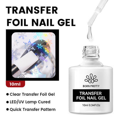 Gel Nail Polish, Clear Transfer Foil Nail Gel, 10ml, Born Pretty