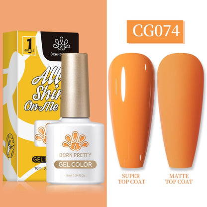 Gel Nail Polish, gel polish,  gel color, gel colour, cg074, orange