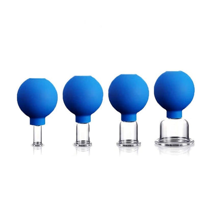 Facial Cupping Set , face cup, face cupping, blue