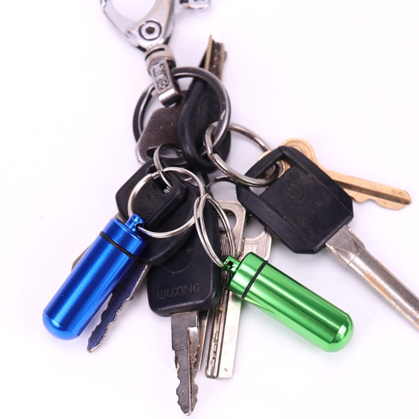 Keychain Pill Holder, keys