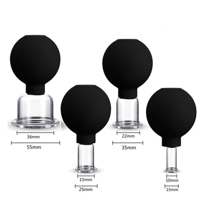 Facial Cupping Set , face cup, face cupping, black