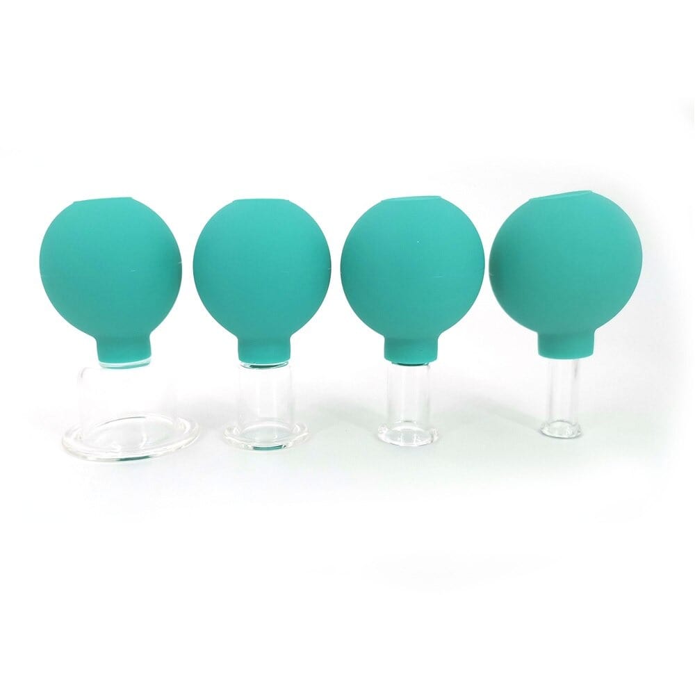 Facial Cupping Set , face cup, face cupping, green