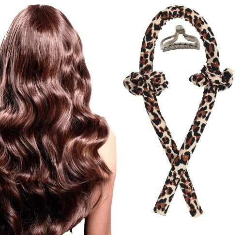 Heatless Curling Rod, leopard, curly hair, curls