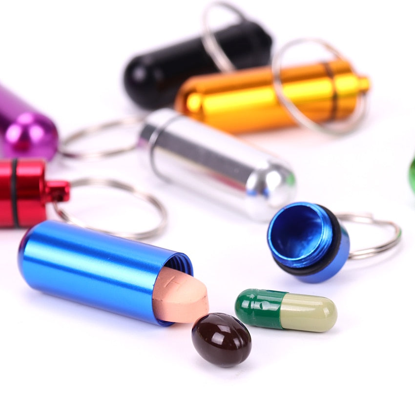 Keychain Pill Holder, keys