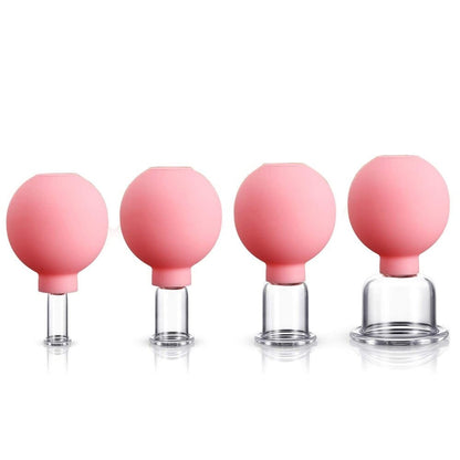 Facial Cupping Set , face cup, face cupping, pink