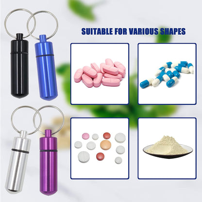 Keychain Pill Holder, keys, pills, tablets