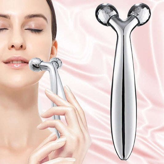 Massage Face Roller, face roller, silver